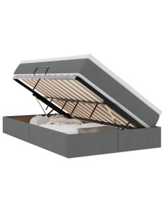 Letto con contenitore e materasso Grigio scuro 120 x 200 cm 2