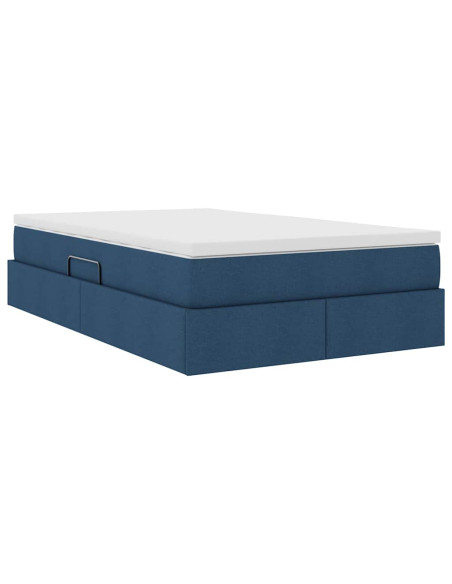 Letto con contenitore e materasso Blu 120 x 200 cm Poliestere