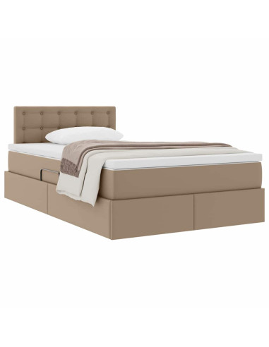Letto con contenitore e materasso Cappuccino 120 x 200 cm
