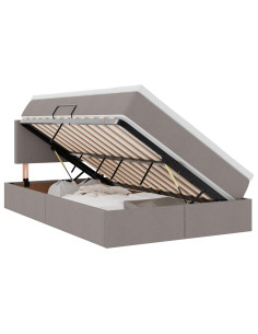 Letto con contenitore e LED con led Talpa 120 x 200 cm Tessuto 2