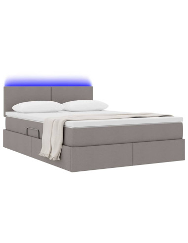 Letto con contenitore e LED con led Talpa 140 x 200 cm Tessuto