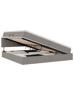Letto con contenitore e LED con led Talpa 200 x 200 cm Tessuto 2