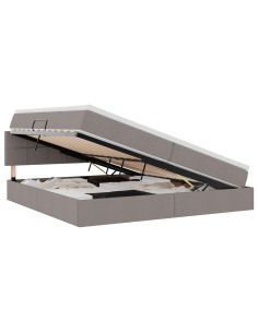 Letto con contenitore e LED con led Talpa 200 x 200 cm Tessuto 2