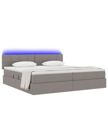 Letto con contenitore e LED con led Talpa 200 x 200 cm Tessuto