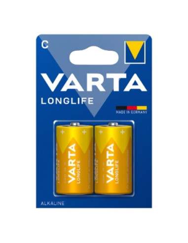 BATTERIA LONGLIFE MEZZA TORCIA C ALCALINA 2PZ VARTA