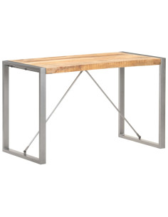 Tavolo da Pranzo 120x60x75 cm in Legno Massello di Mango Grezzo