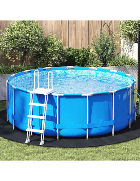 Telo per Fondo Piscina Nero Ø 244 cm Tessuto Non Tessuto