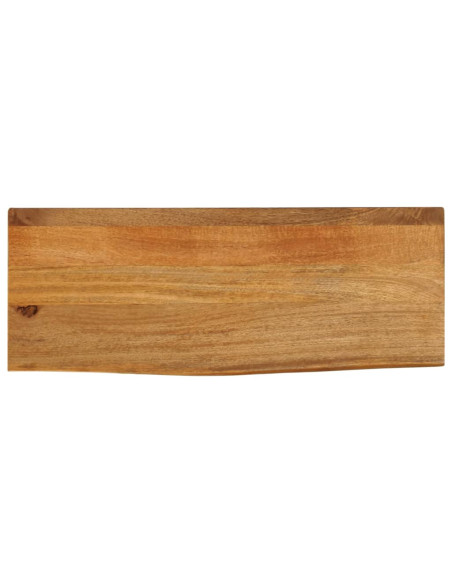 Piano Tavolo Bordi Vivi 80x30x2,5 cm in Legno Massello di Mango