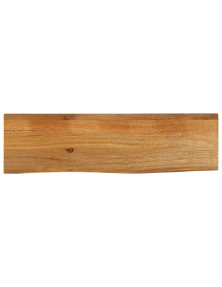 Piano Tavolo Bordi Vivi 110x30x2,5cm in Legno Massello di Mango