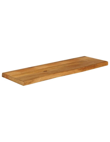 Piano Tavolo Bordi Vivi 100x30x2,5cm in Legno Massello di Mango