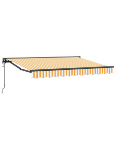 Tettuccio Elettrico Retrattile Giallo e Bianco 2,5 x 2 m