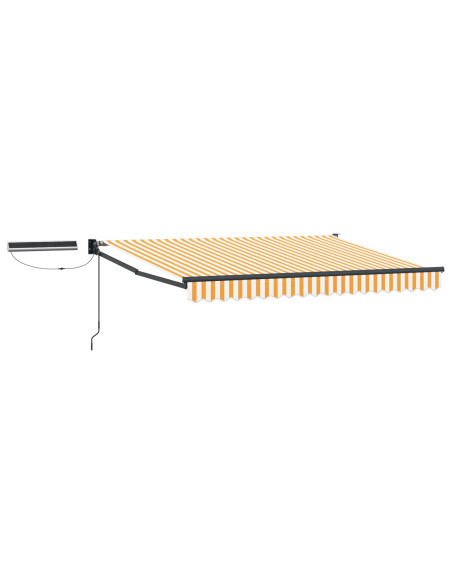 Tettuccio Elettrico Retrattile Giallo e Bianco 2,5 x 2 m