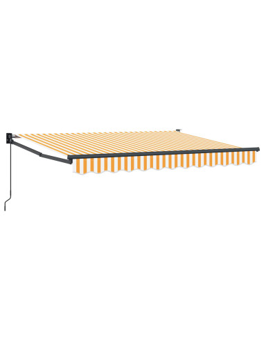 Tenda retrattile manuale Giallo e bianco 2,5 x 2 m