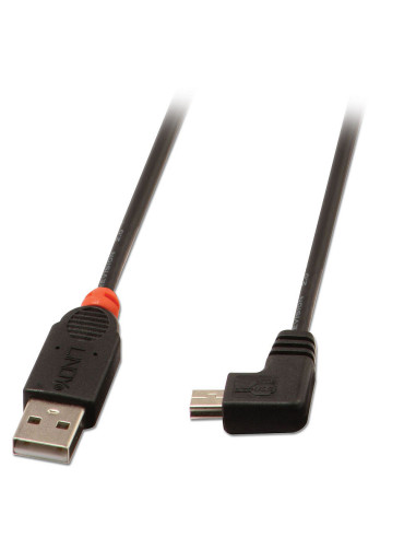 Lindy 31970 cavo USB USB 2.0 0,5 m USB A Mini-USB B Nero