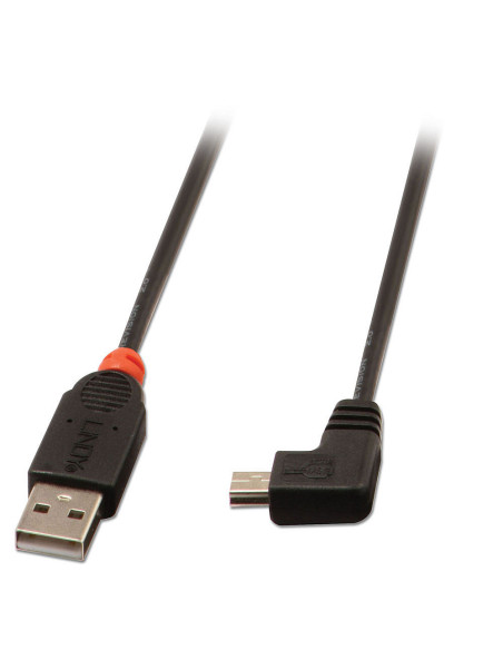 Lindy 31970 cavo USB USB 2.0 0,5 m USB A Mini-USB B Nero