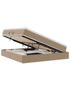 Letto con contenitore e materasso Cappuccino 180 x 200 cm 2