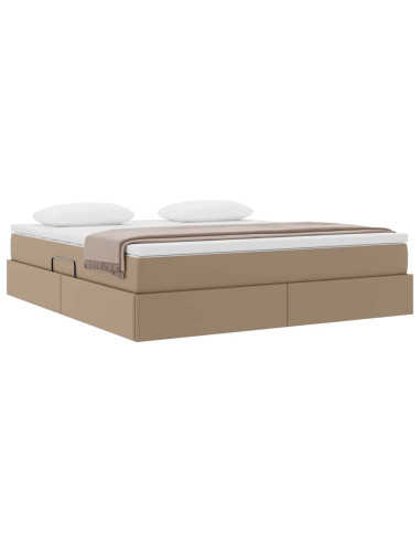 Letto con contenitore e materasso Cappuccino 180 x 200 cm