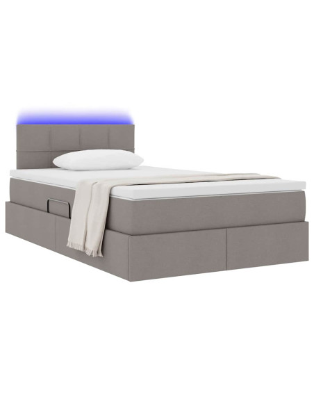 Letto con contenitore e LED con led Talpa 120 x 200 cm Tessuto