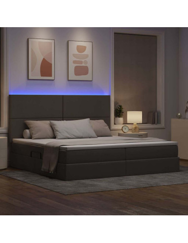 Letto con contenitore e LED Talpa 200 x 200 cm Poliestere