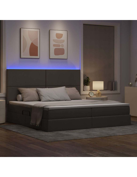 Letto con contenitore e LED Talpa 200 x 200 cm Poliestere