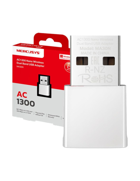 USB ADAPTER AC1300 WIRELESS MERCUSYS MA30N