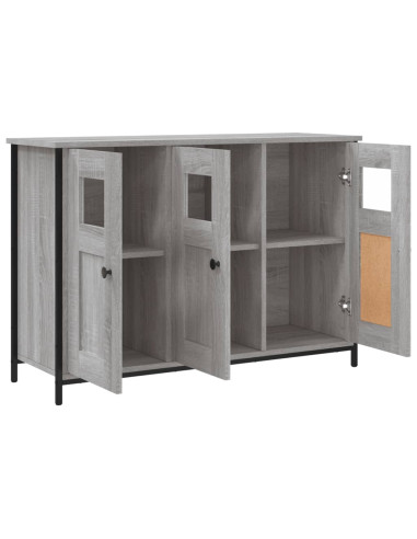 Credenza Grigio Sonoma 100x35x70 cm in Legno Multistrato