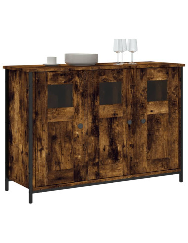Credenza Rovere Fumo 100x35x70 cm in Legno Multistrato