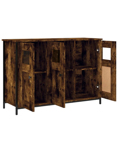 Credenza Rovere Fumo 100x35x70 cm in Legno Multistrato