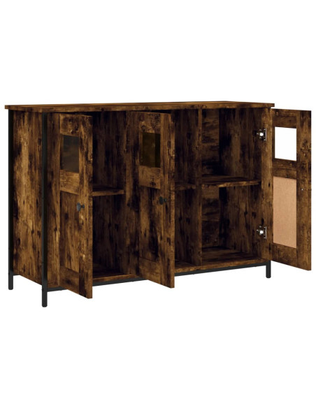 Credenza Rovere Fumo 100x35x70 cm in Legno Multistrato