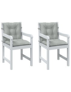 Cuscini Sedia Schiena Bassa 4 pz Grigio Mélange 100x50x7 cm