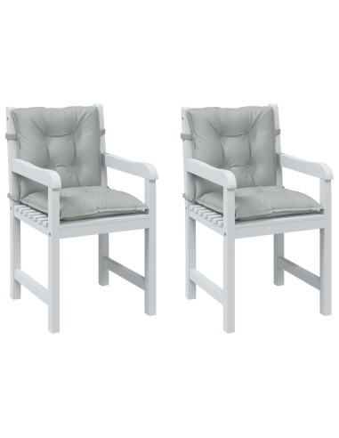 Cuscini Sedia Schiena Bassa 4 pz Grigio Mélange 100x50x7 cm