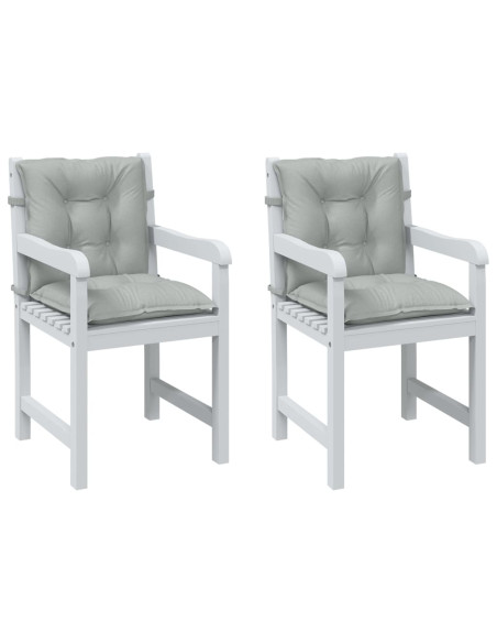 Cuscini Sedia Schiena Bassa 4 pz Grigio Mélange 100x50x7 cm