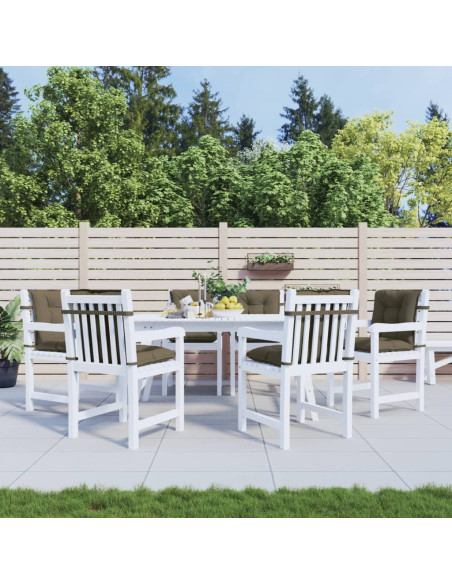 Cuscini Sedia Schiena Bassa 6 pz Tortora Mélange Tessuto