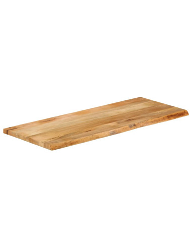 Piano Tavolo Bordi Vivi 140x60x3,8cm in Legno Massello di Mango