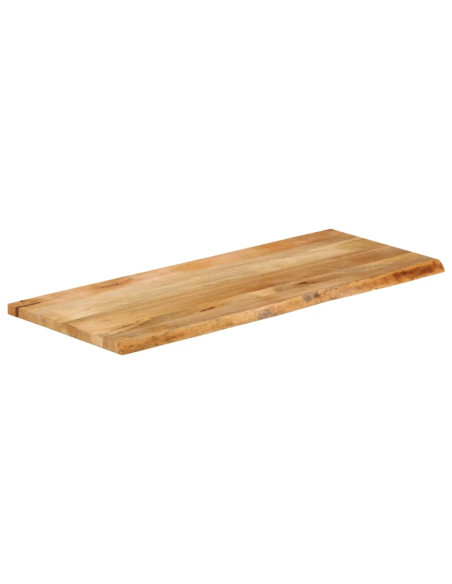 Piano Tavolo Bordi Vivi 140x60x3,8cm in Legno Massello di Mango
