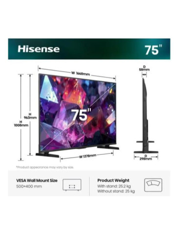 75 E79S PRO QLED 4K UHD VIDAA 144HZ