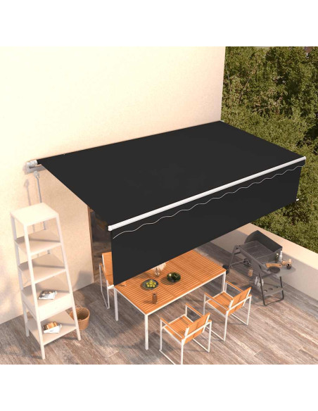 Tenda da Sole Retrattile Automatica con Parasole 6x3m Antracite