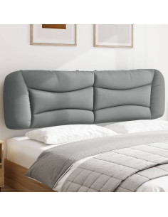 Cuscino Testiera Hvar Grigio Chiaro 183 cm in Tessuto