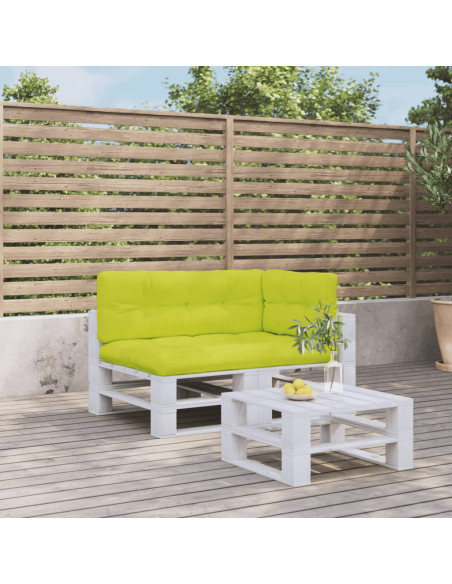 Cuscini per Pallet 3 pz Verde Intenso in Tessuto