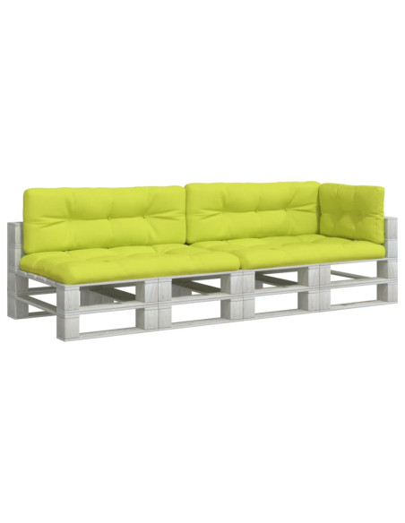 Cuscini per Pallet 5 pz Verde Intenso in Tessuto