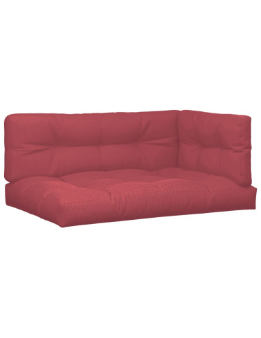 Cuscini per Pallet 7 pz Rosso Vino in Tessuto