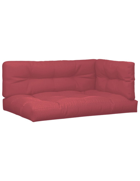 Cuscini per Pallet 7 pz Rosso Vino in Tessuto