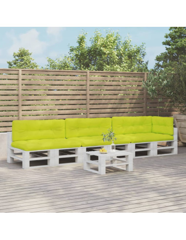 Cuscini per Pallet 7 pz Verde Intenso in Tessuto