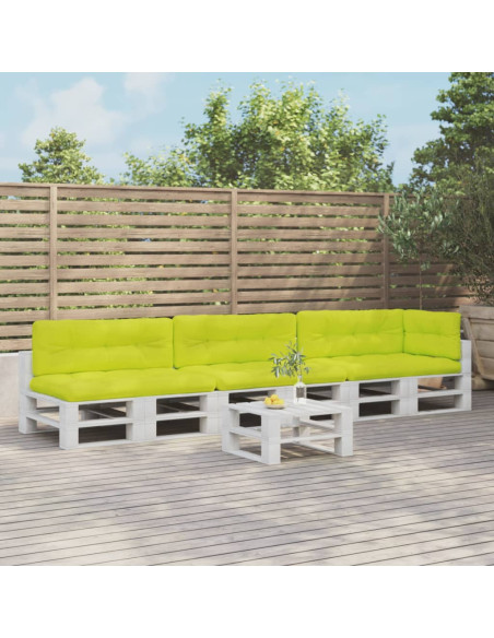 Cuscini per Pallet 7 pz Verde Intenso in Tessuto