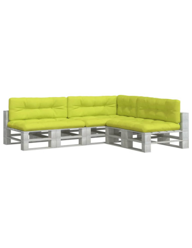 Cuscini per Pallet 7 pz Verde Intenso in Tessuto