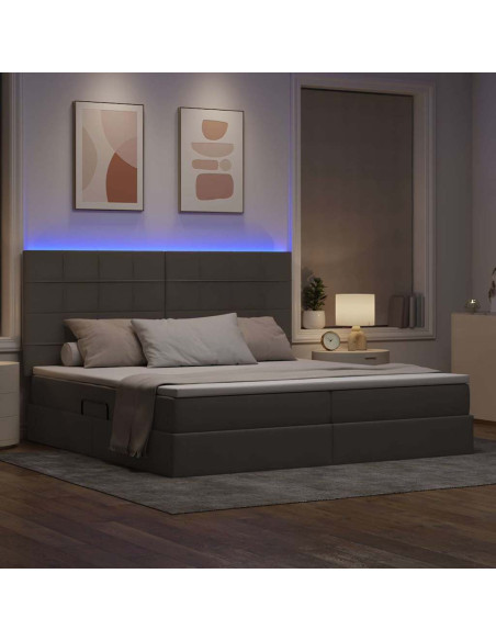 Letto con contenitore e LED Talpa 200 x 200 cm Poliestere