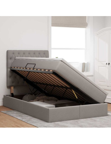 Letto con contenitore e LED Talpa 120 x 200 cm Poliestere
