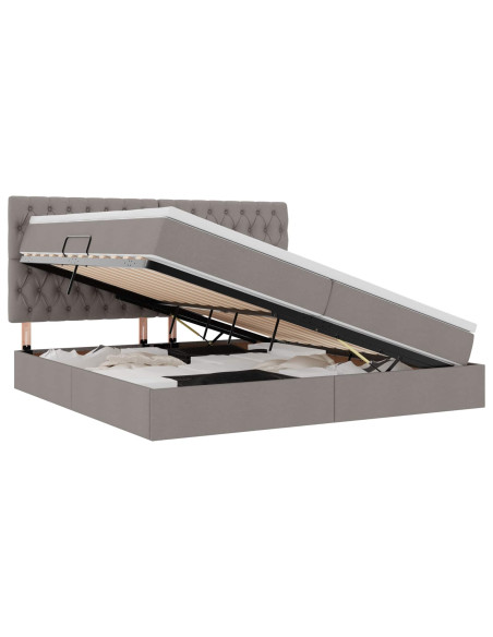 Letto con contenitore e LED Talpa 200 x 200 cm Poliestere