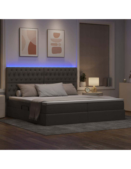 Letto con contenitore e LED Talpa 200 x 200 cm Poliestere