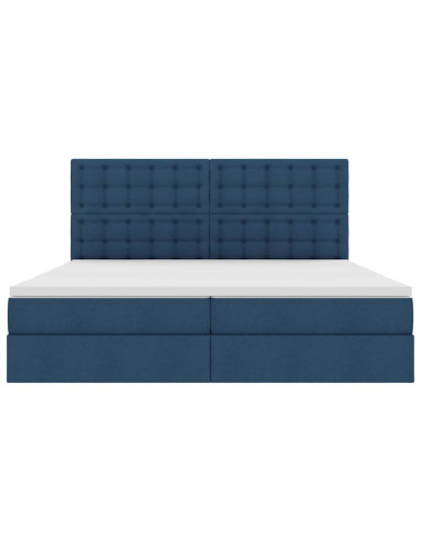 Letto con contenitore e LED con led Blu 200 x 200 cm Poliestere